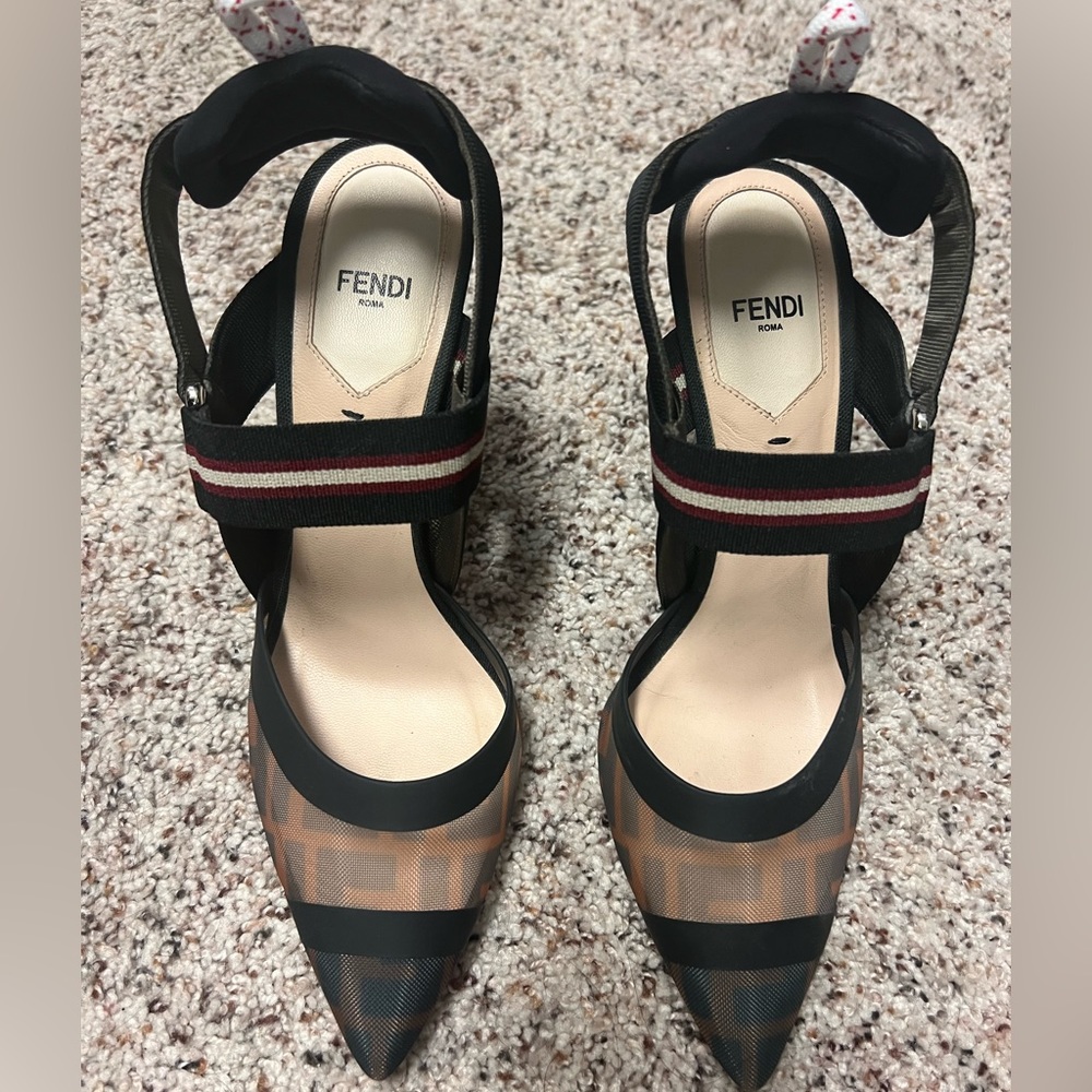 Authentic fendi slingback